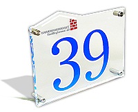 Bildvergr��erung beleuchtete Hausnummer